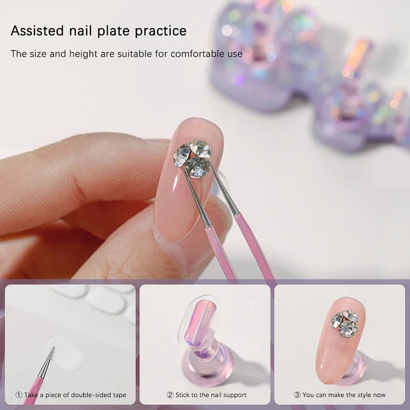 Cat Claw Aurora Resin Nail Display Stand | Press-On Nail Holder Nail Display Stand Qme