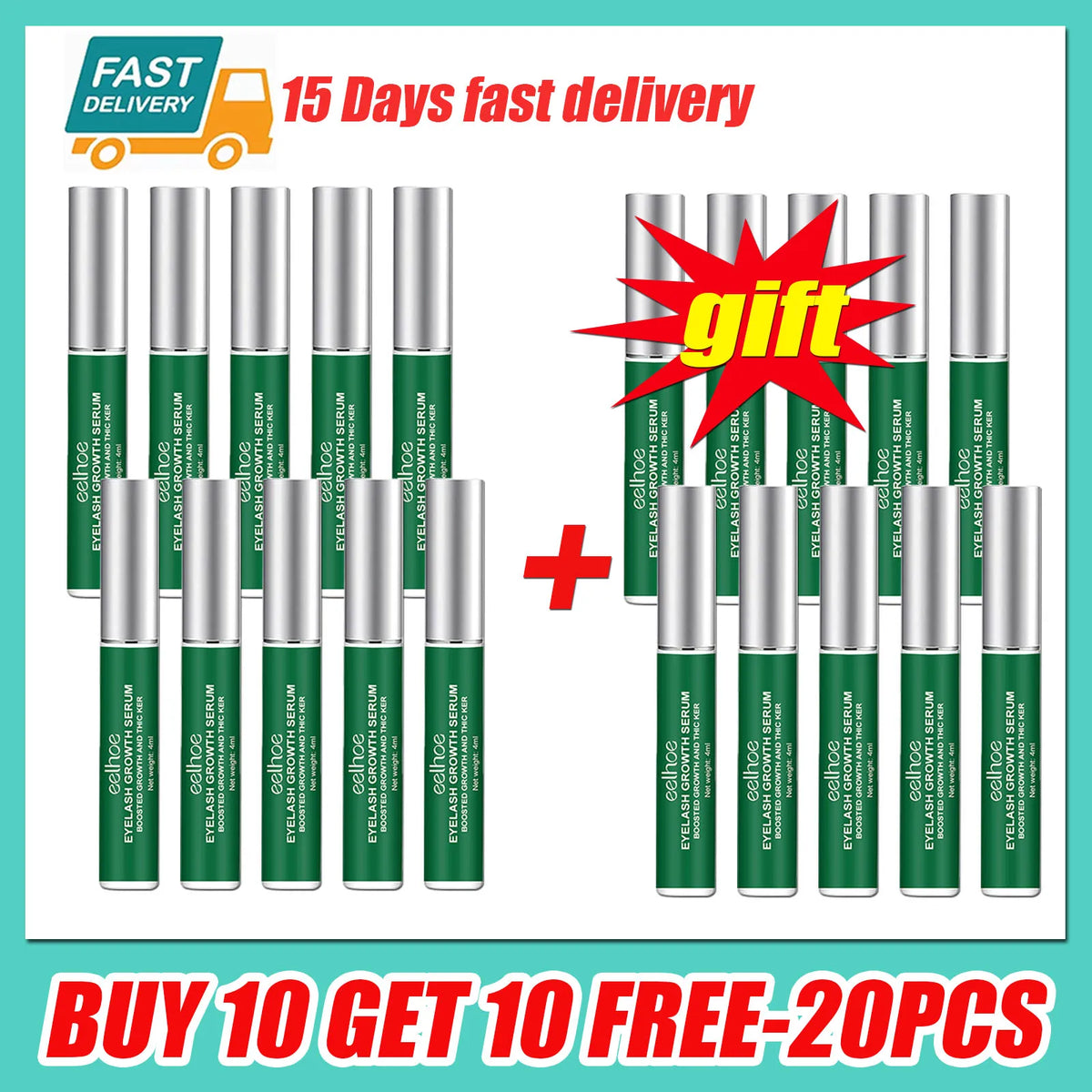 PWYUMAN Eyelash Growth Serum – Fuller, Longer, Thicker Lashes Eyelash Growth Serum Qst Buy 10 get 10-20pcs