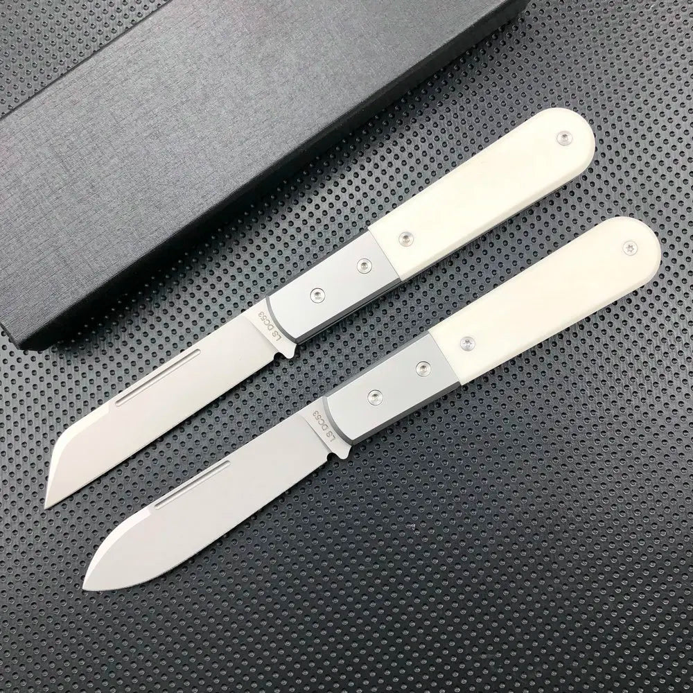 TRSKT Barlow DC53 Folding Knife – Ox Bone Handle EDC Tool Folding Pocket Knife Qst