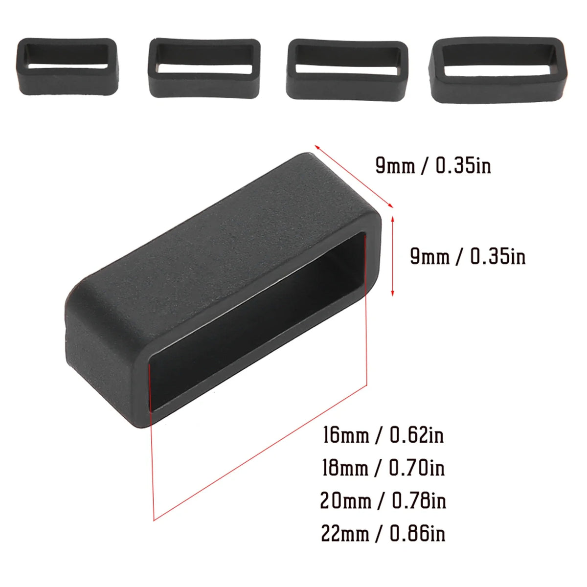 Silicone Watch Strap Safety Buckles 4-Pack | SWATCH Compatible Watch Strap Buckle Qme