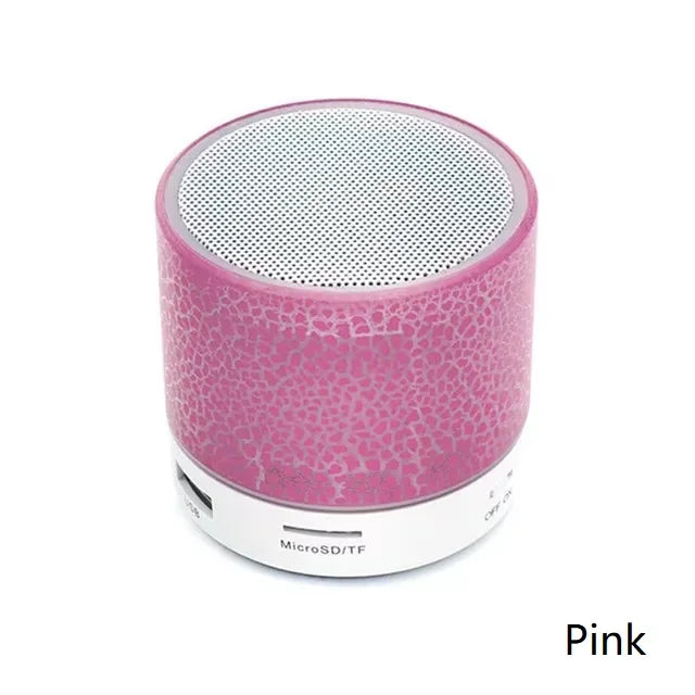 Mini Portable Bluetooth 4.1 Speaker – LED Lights & TF Card Portable Bluetooth Speaker Qst Pink-1pc