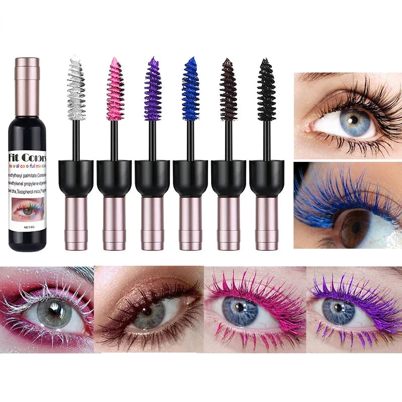 Colorful Mascara – Curling & Lengthening Eyelash | 6 Colors Colored Mascara Qme