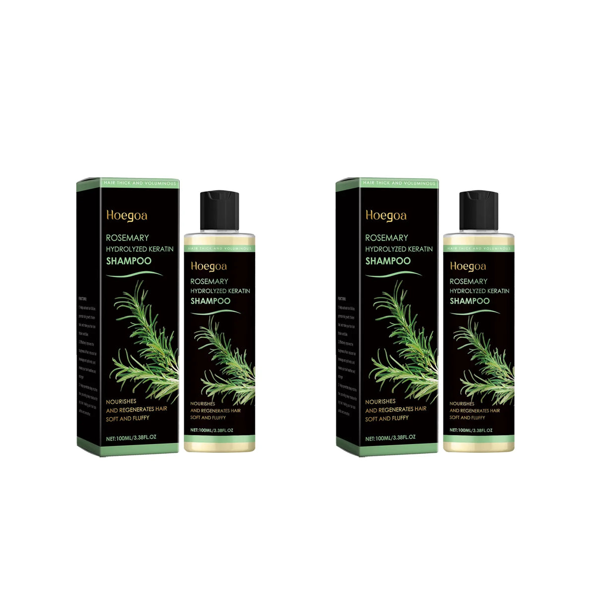HOEGOA Rosemary Keratin Shampoo – Strengthen & Moisturize Keratin Shampoo Qst 2pcs