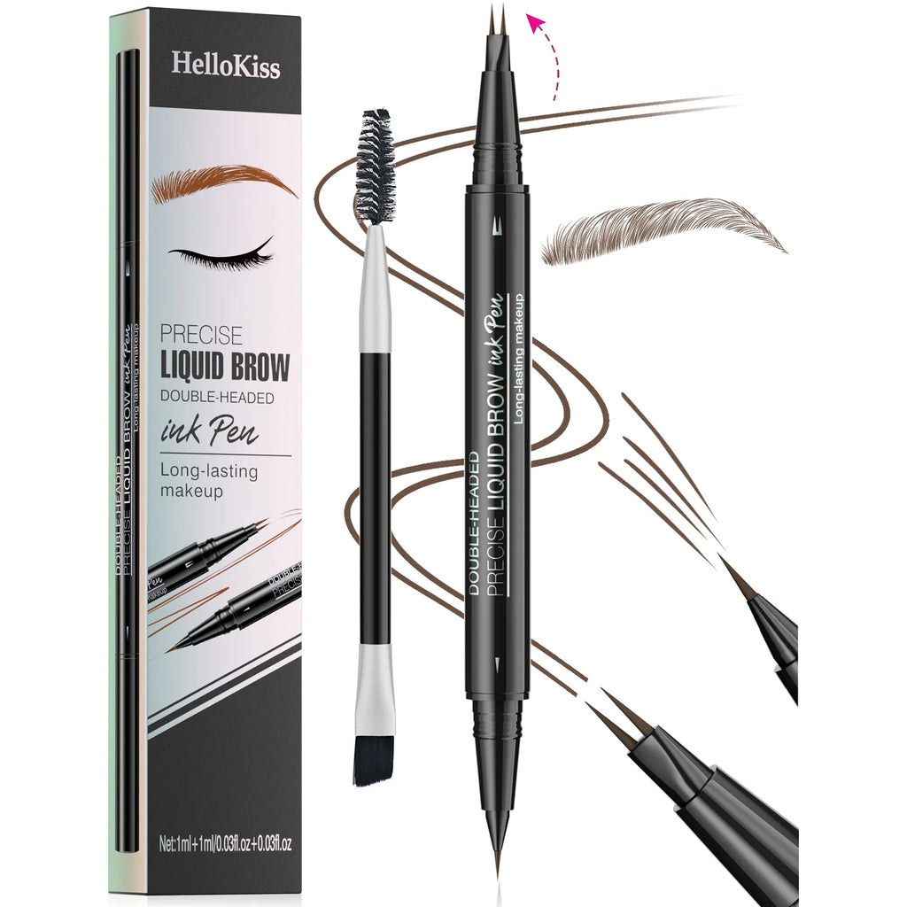 Qme Two-Pronged Eyebrow Pencil – Waterproof, Non-Smudging Eyebrow Pencil Qme