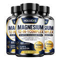 HOLUCKS 12-in-1 Magnesium Complex Capsules | Glycinate Citrate Magnesium Supplement Qst 60pcs - 3 BOX