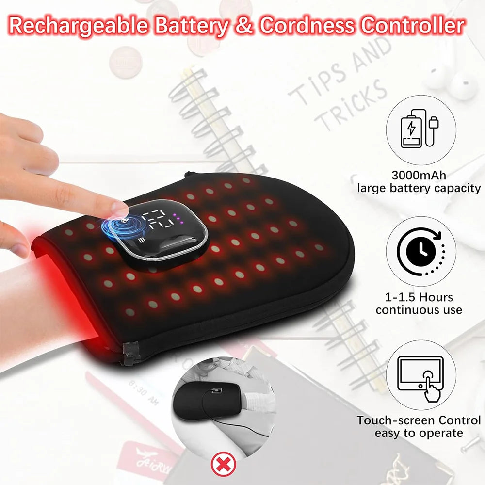 Red Light Therapy Glove – 660nm & 850nm Infrared LED Glove Light Therapy Glove Qst