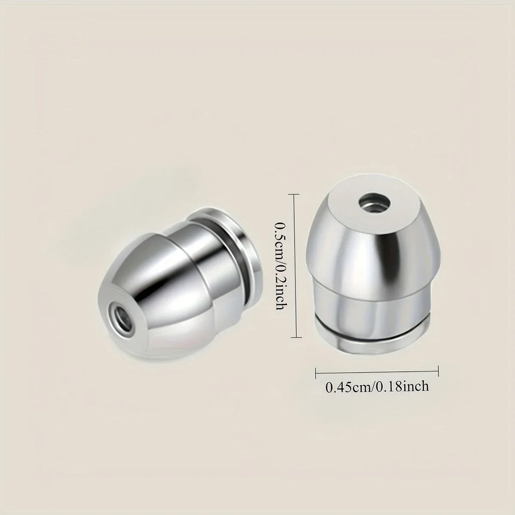Hypoallergenic Locking Earring Backs – Stainless Steel Stud Stoppers Earring Backs Qme