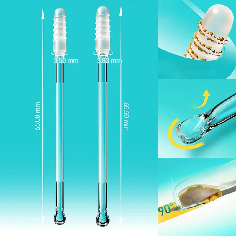 Reusable Silicone Ear Swab Double-Headed Earwax Cleaner Ear Cleaning Tool Qme