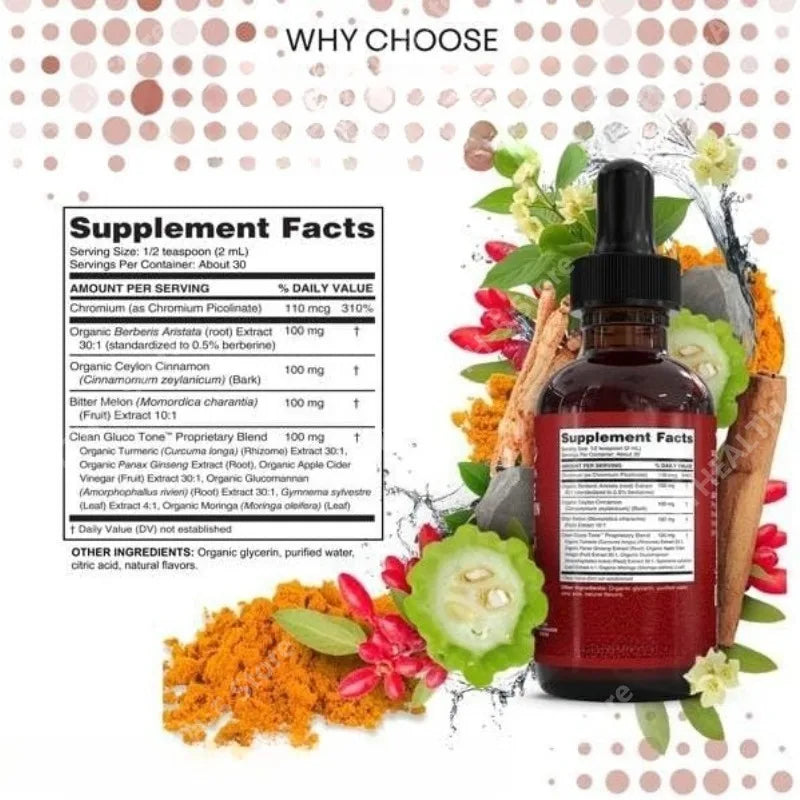 Berberine Ceylon Cinnamon Liquid Drops – 60ml Supplement Liquid Supplement Drops Qst