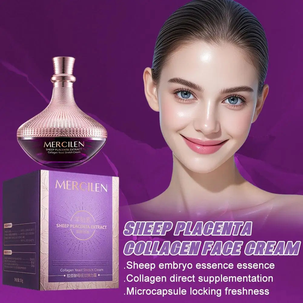 Collagen Facial Cream – Sheep Placenta & Yeast Moisturizer Facial Moisturizer Cream Qme