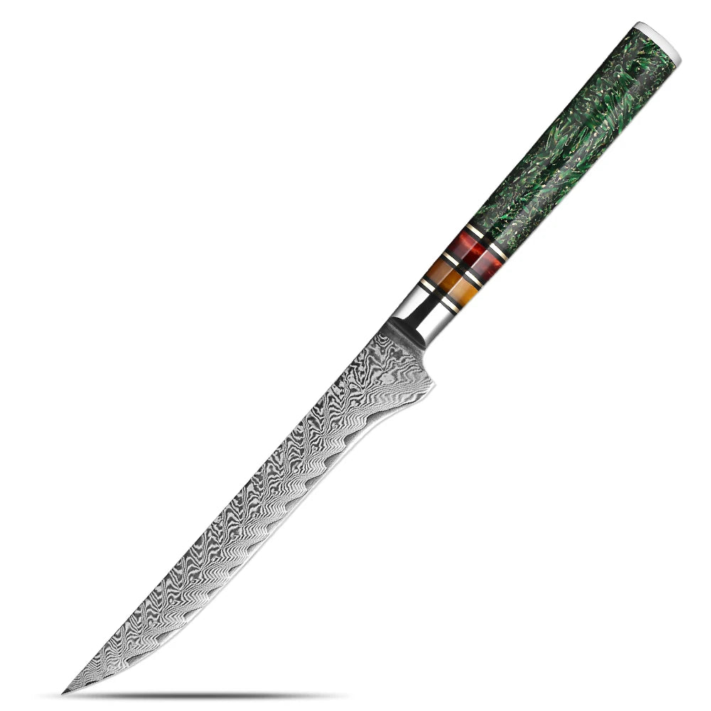 XITUO Damascus Steel Kitchen Knife Set – 1–6 Piece Chef Knives Damascus Kitchen Knife Set Qst Boning Knife