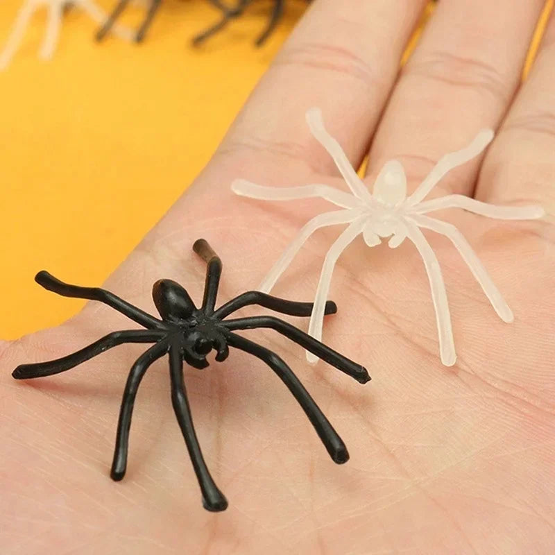 Glow-in-the-Dark Fake Spiders Halloween Prank Toy 10 Pack Halloween Prank Toy Qme