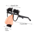 Clown Novelty Glasses with Eyebrows & Mustache | Halloween Novelty Costume Glasses Qme Black
