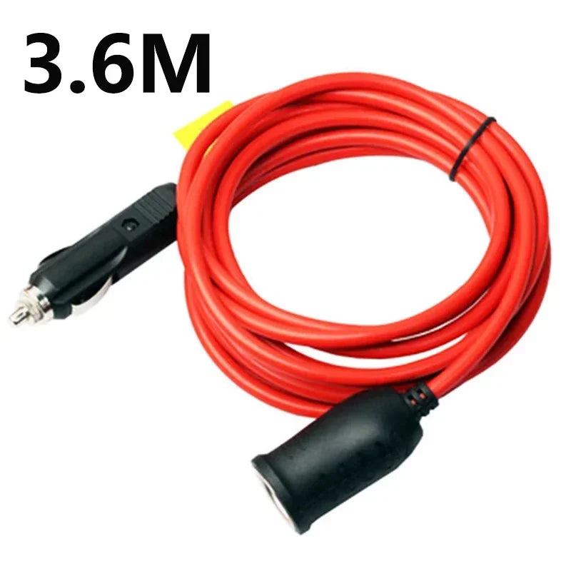 12V 24V 10A Car Cigarette Lighter Extension Cord | 1.5M–6M Car Power Extension Cord Qme 3.6M