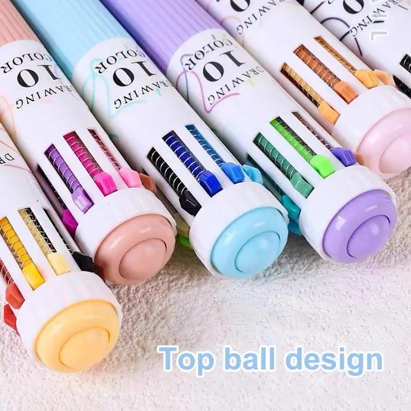 Retractable Multicolor Ballpoint Pen for Art, Drawing & Sketching Multicolor Ballpoint Pen Qme