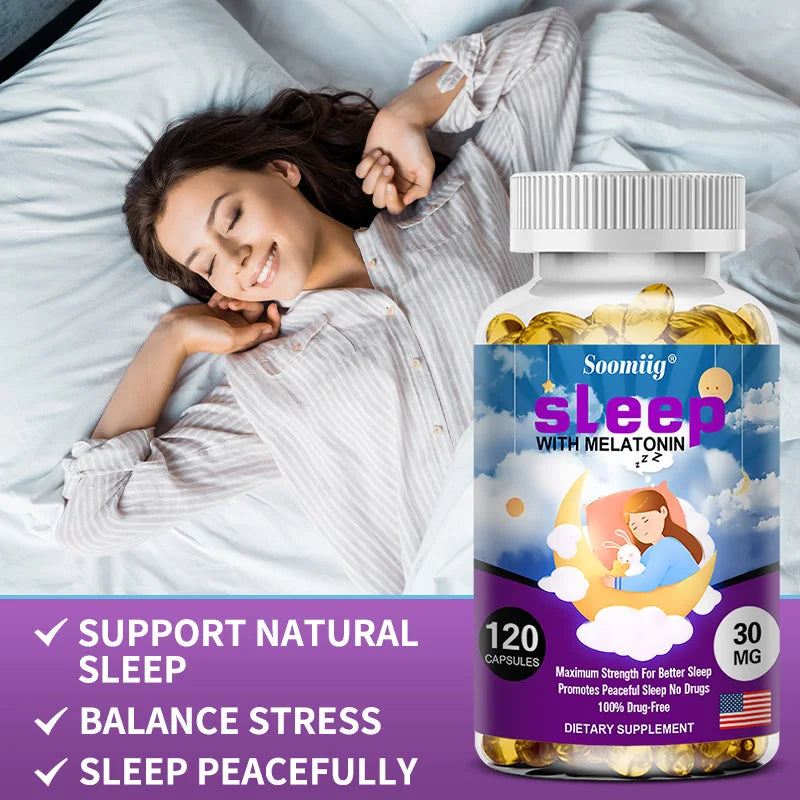 SOOMIIG Melatonin 30mg Capsules – Circadian & Sleep Support Melatonin Supplement Qst