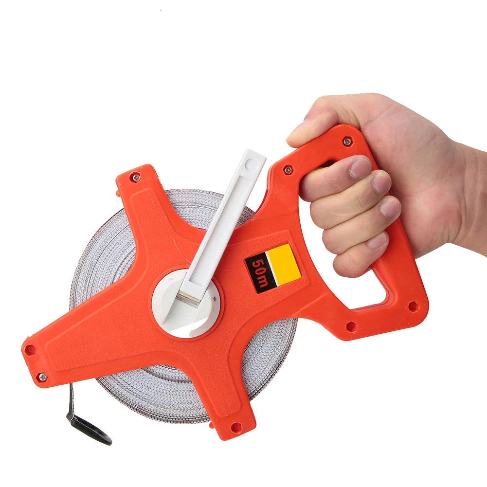 50m Open Reel Tape Measure – ABS Plastic Measuring Ruler Tool Open Reel Tape Measure Qst
