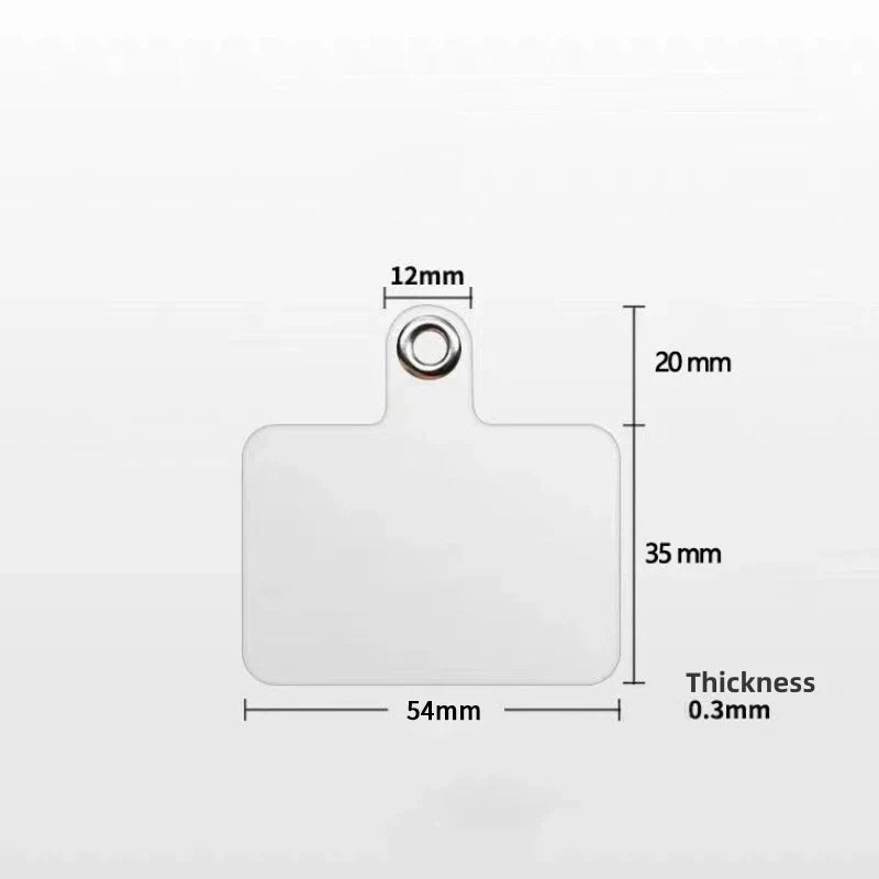 Universal Phone Lanyard Card Gasket Transparent Tether Patch Phone Lanyard Patch Qme