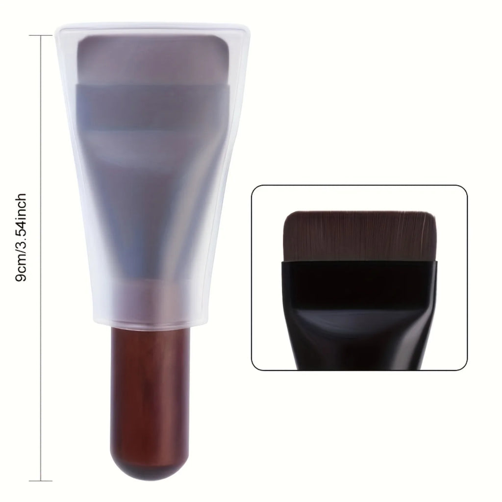 Mini Flat Foundation Brush – Streak-Free Synthetic | Qme Foundation Brush Qme