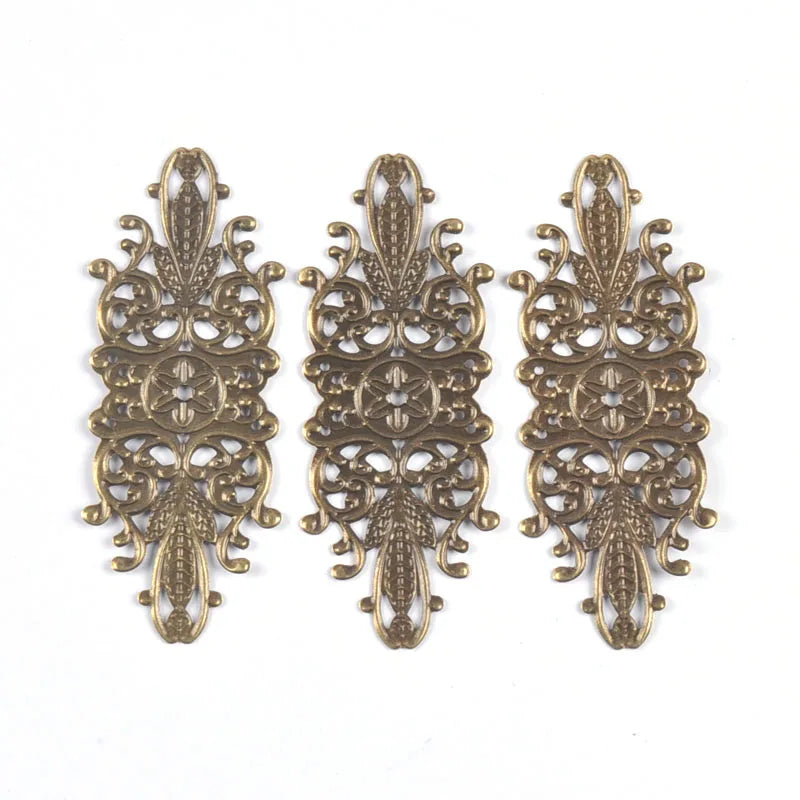 Flower Filigree Wraps & Connectors for Jewelry Making – 10pcs Jewelry Findings Qme