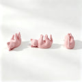 Cat Lying Down Kitten Photo Stand | Mini Desktop Display Holder Desktop Photo Stand Qme pink 3pcs