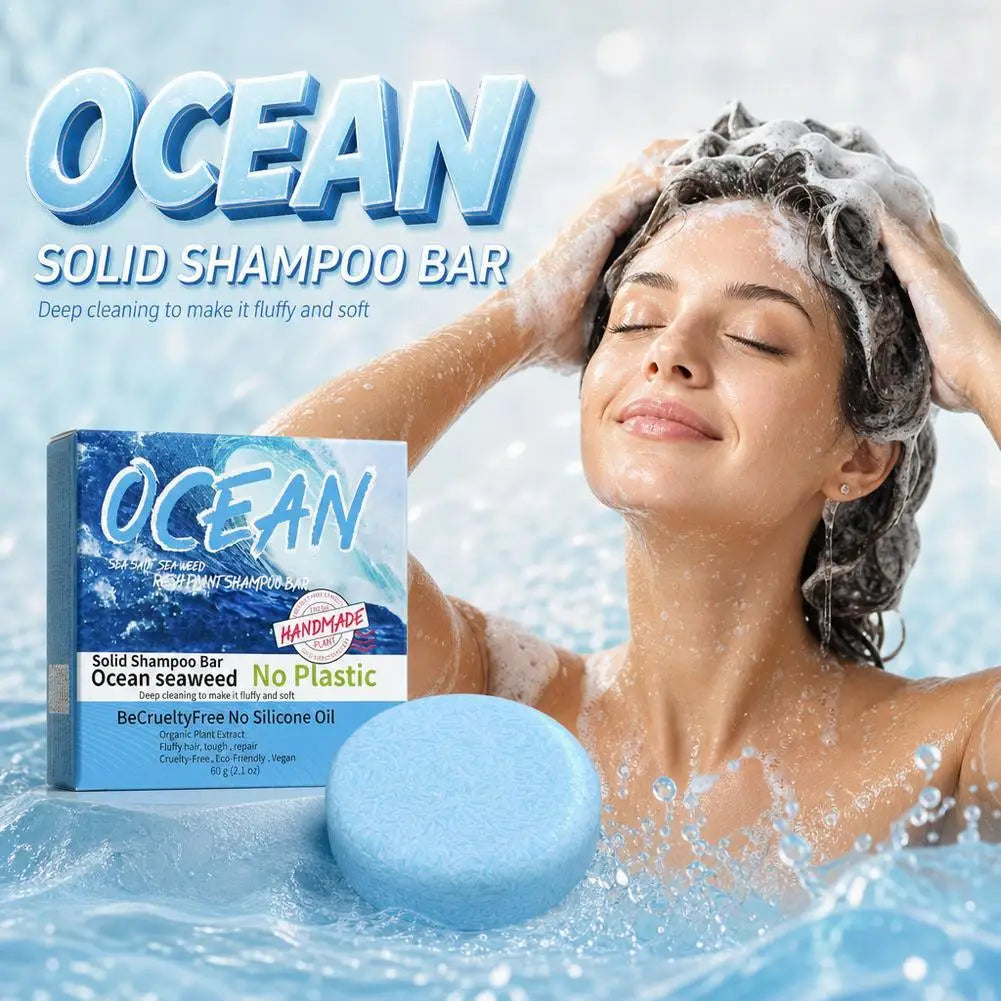 Ocean Seaweed Handmade Shampoo Soap Bar | Qme 1/3/5 Pack Shampoo Soap Bar Qme