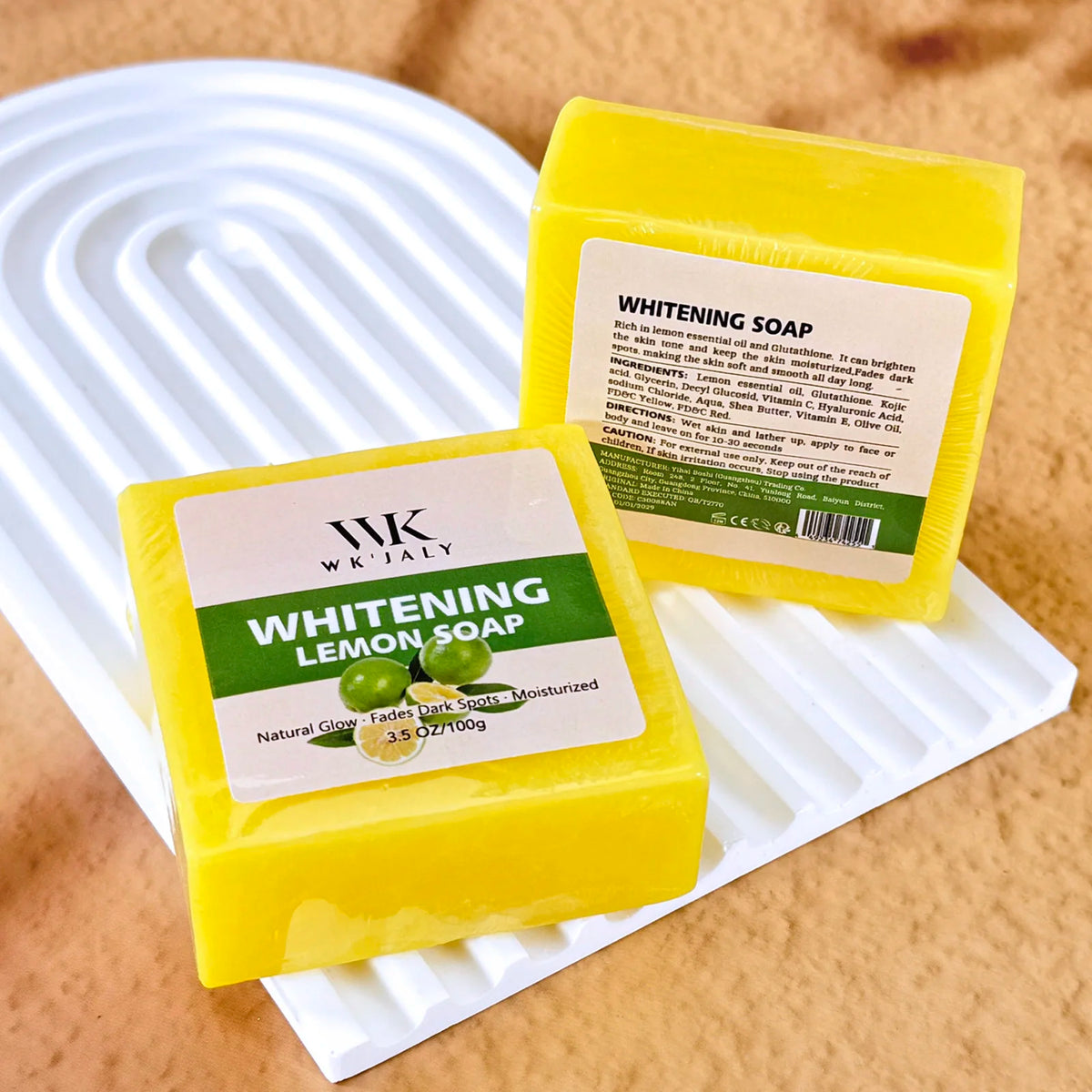 WK'JALY Lemon Brightening Soap – Face & Body Bar 100g Brightening Bar Soap Qst