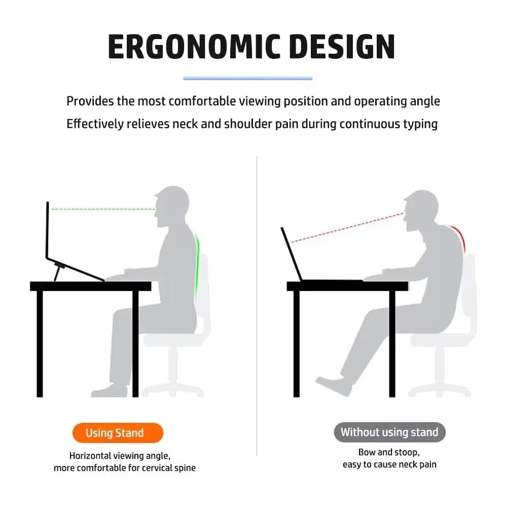 Mini Foldable Invisible Laptop Stand – 2 Adjustable Angles Laptop Stand Qme