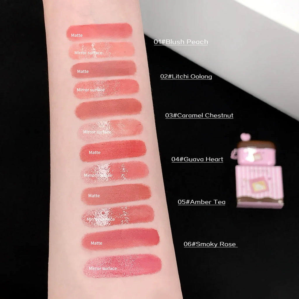 SHAQINUO Velvet Matte & Water Gloss Lip Glaze 2-Pack Lip Glaze Set Qme