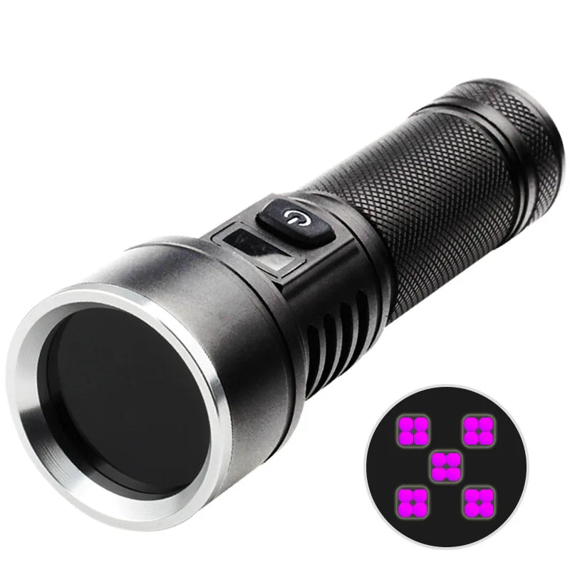 365nm UV Blacklight Flashlight – USB-C Rechargeable, LCD Display UV Blacklight Flashlight Qst 20-core Without battery