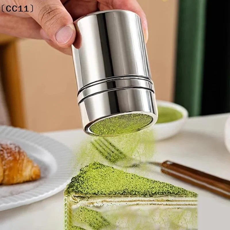 Stainless Steel Fine Mesh Cocoa Coffee Powder Duster & Cover Powder Duster Shaker Qme Default Title
