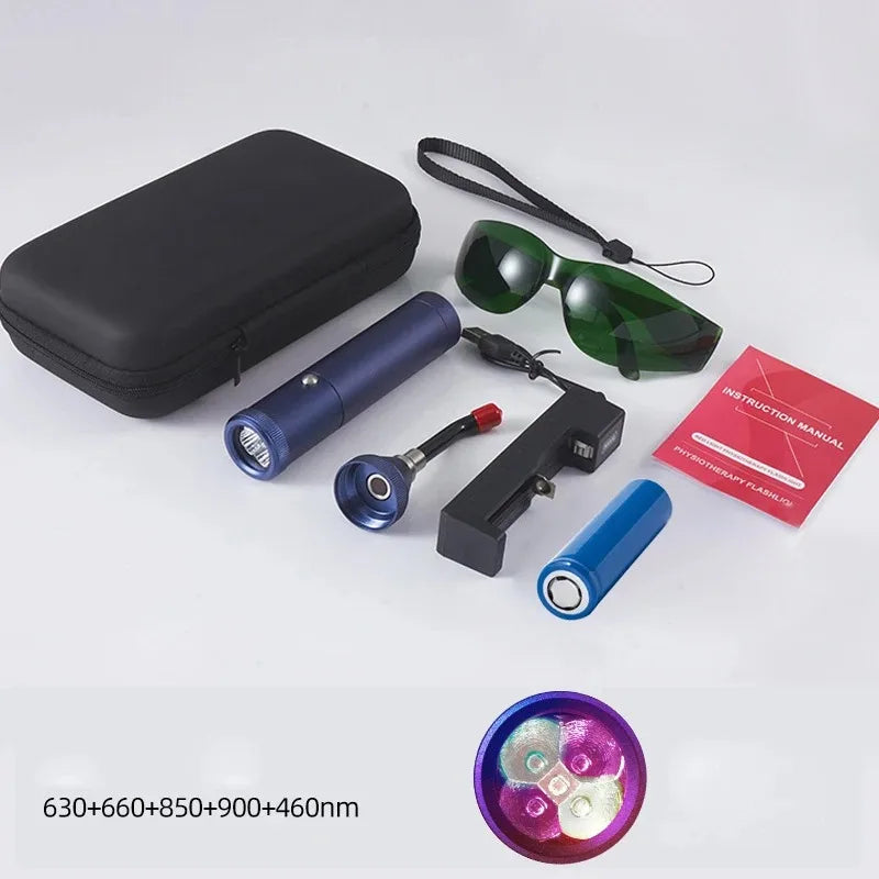 3-in-1 Red & Infrared Light Therapy Wand | Handheld LED Device Light Therapy Wand Qst KR05-3