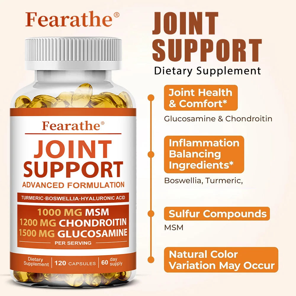 Glucosamine Chondroitin MSM Supplement 120 Capsules Joint Support Supplement Qst
