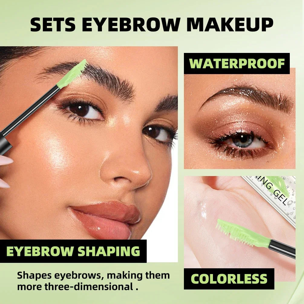 QIBEST Transparent Eyebrow Gel Wax – Waterproof Long-Lasting Eyebrow Gel Wax Qme
