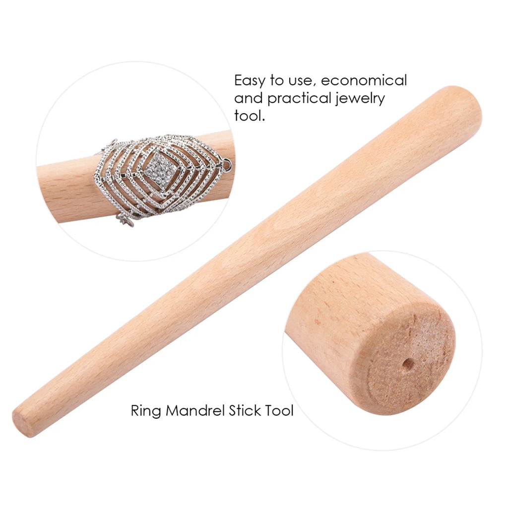 Wood Ring Mandrel Stick – Jewelry Making & Ring Forming Tool Ring Mandrel Tool Qme
