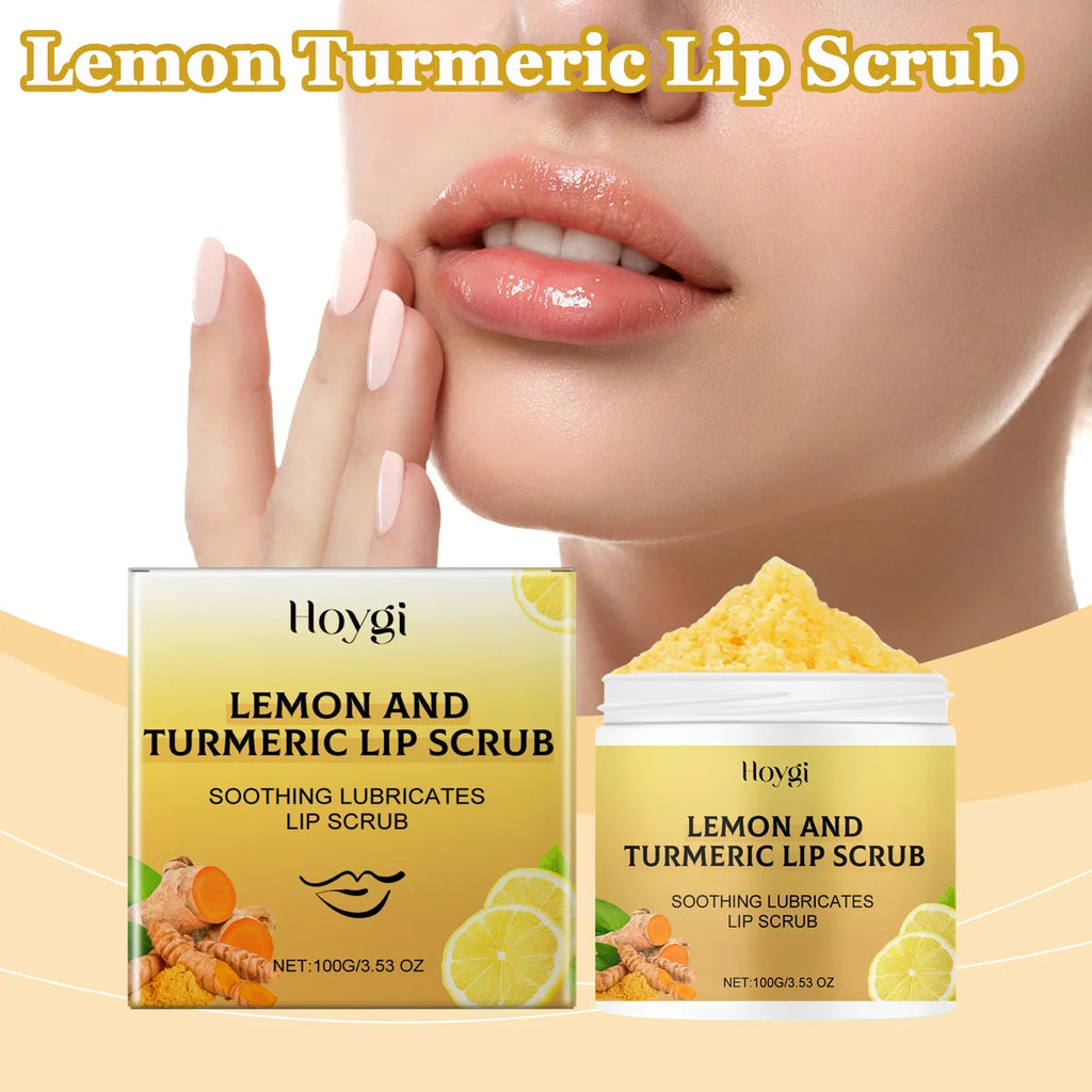Turmeric Lemon Lip Scrub – Exfoliating & Moisturizing Lip Scrub Qme
