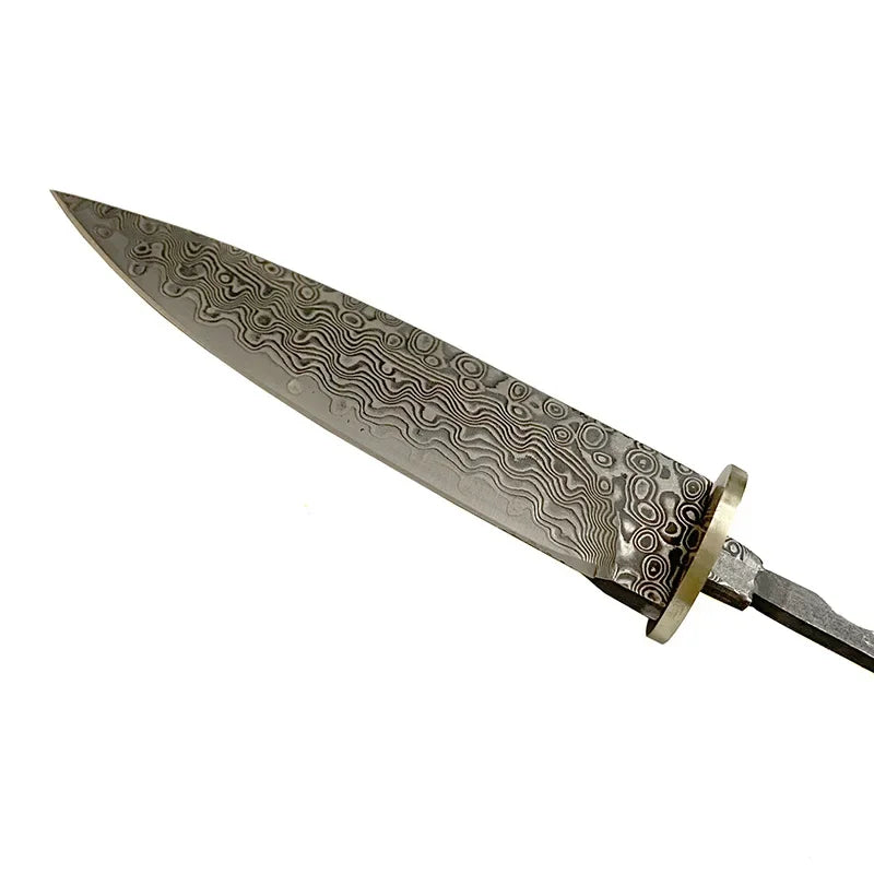 Damascus Steel Fixed Blade Knife Blank – DIY Billet | Swayboo Knife Blank Billet Qst