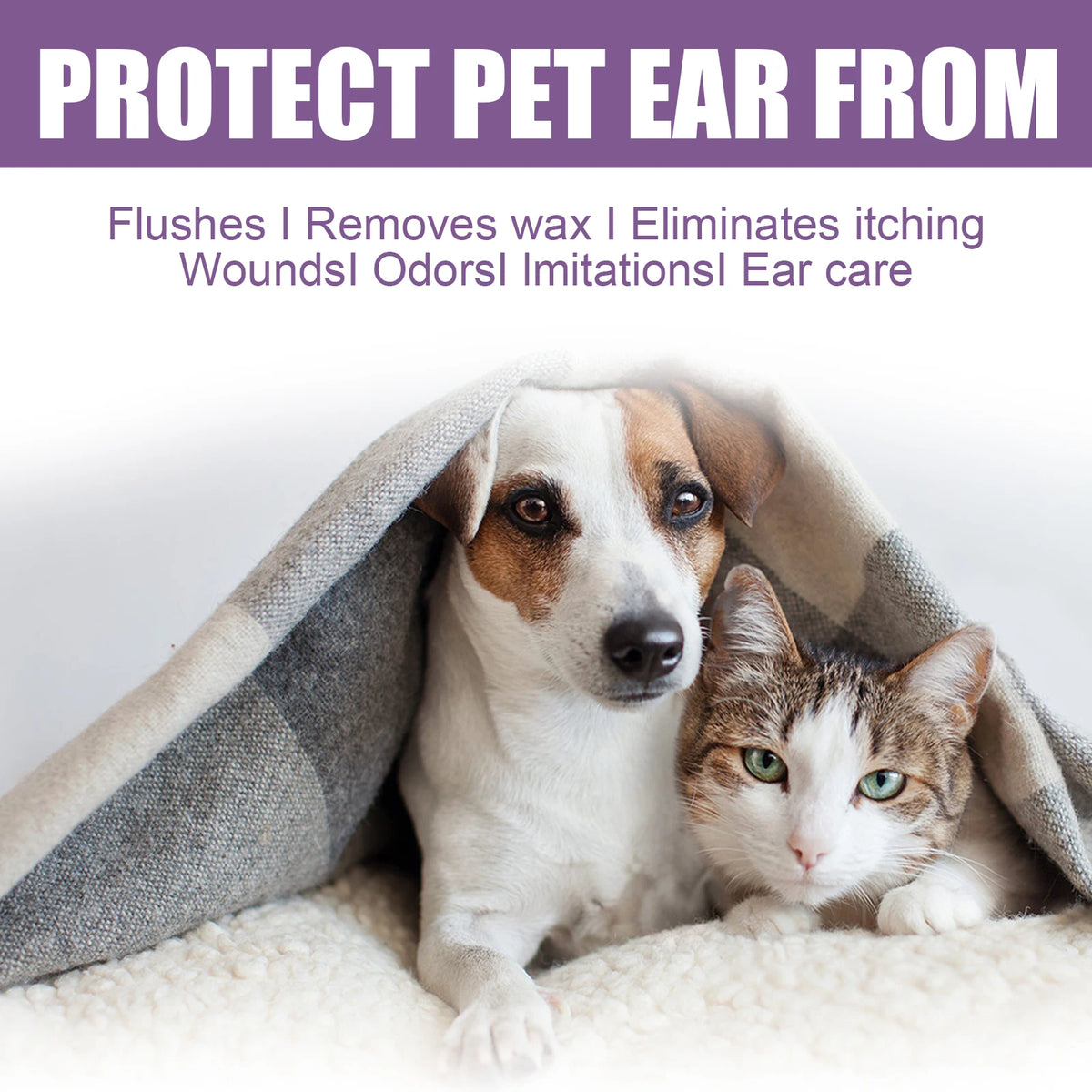 Yegbong Pet Ear Cleaner for Cats & Dogs – 118ml Ear Wash Pet Ear Cleaner Qst