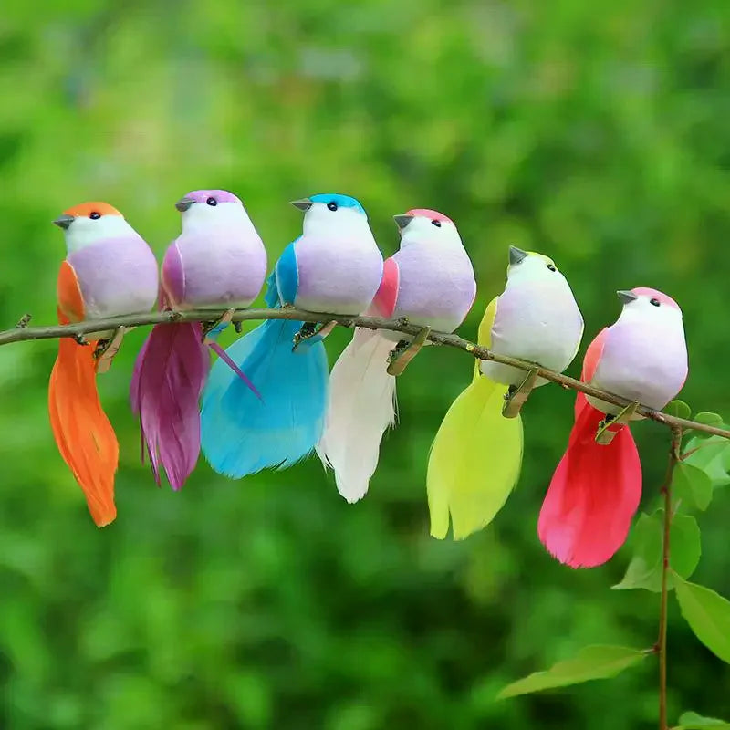 3D Artificial Foam Feather Birds – Party & Wedding Decor Decorative Craft Birds Qme