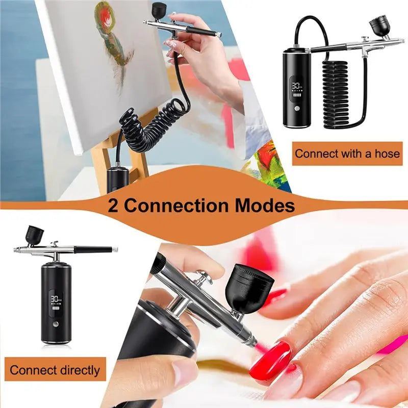 Mini Rechargeable Airbrush Compressor for Art, Craft & Cake Airbrush Compressor Kit Qme