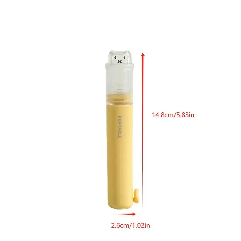 2-in-1 Portable Mini Travel Toothbrush & Toothpaste Set Travel Toothbrush Set Qme
