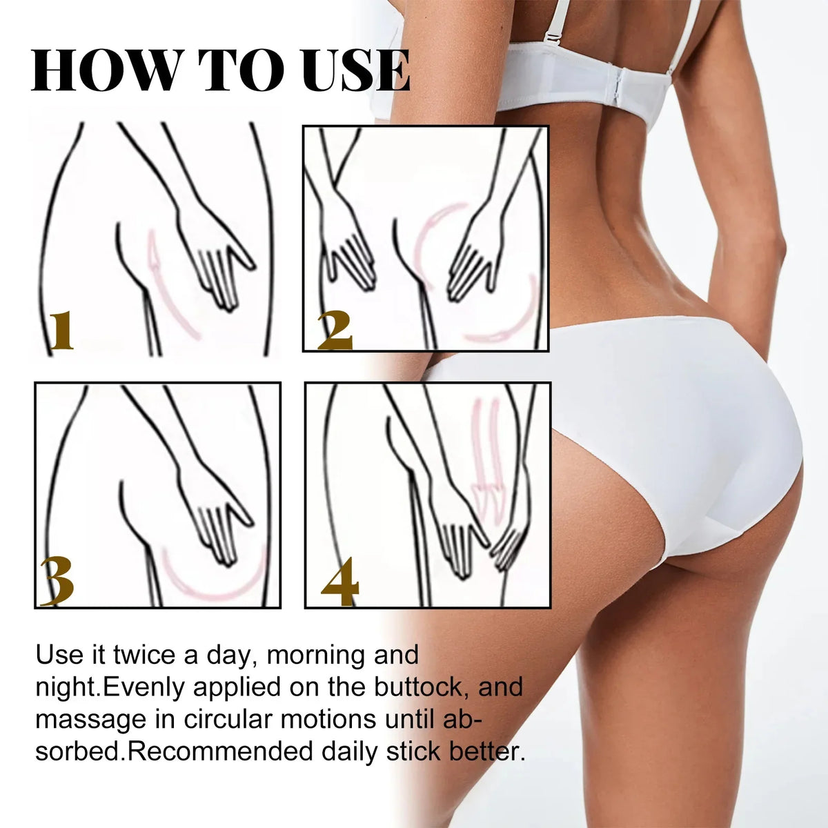 Butt Lifting Firming Body Cream with Essential Oil | Qme Body Firming Cream Qme
