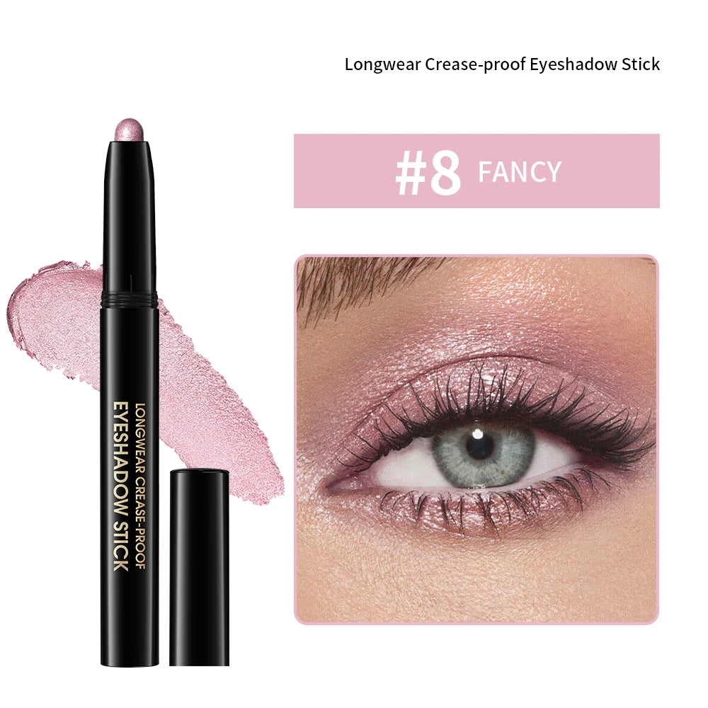 10-Color Longwear Eyeshadow Pencil – Shimmer, Matte & Glitter Eyeshadow Pencil Qst shimmer 08