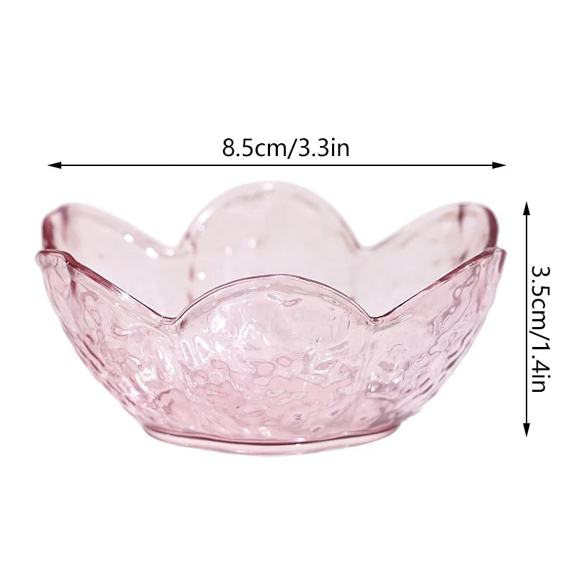 Cherry Blossom Hammer Pattern Plastic Sauce Dish & Bowl Sauce Dish Qst