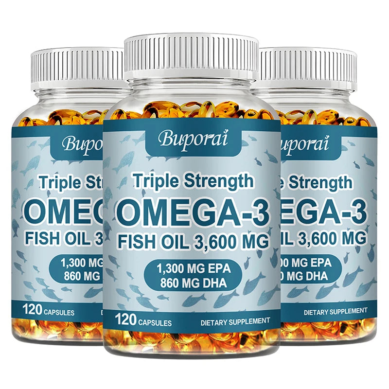 Xemenry Omega 3 Fish Oil Triple Strength EPA DHA – 120 Caps Omega-3 Supplement Qst