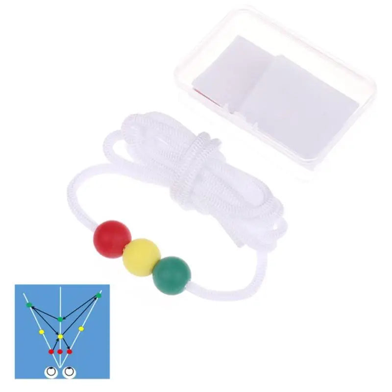 Brock String 3-Bead Vision Trainer – Eye Convergence Tool Vision Therapy Trainer Qme