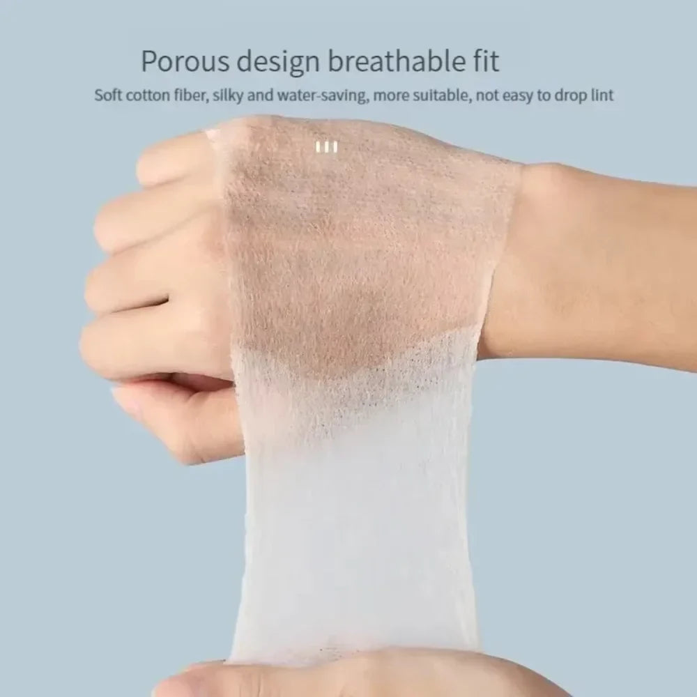 Stretchable Cotton Pads – Soft Pre-Makeup Cleansing Wet & Dry Facial Cleansing Pads Qme