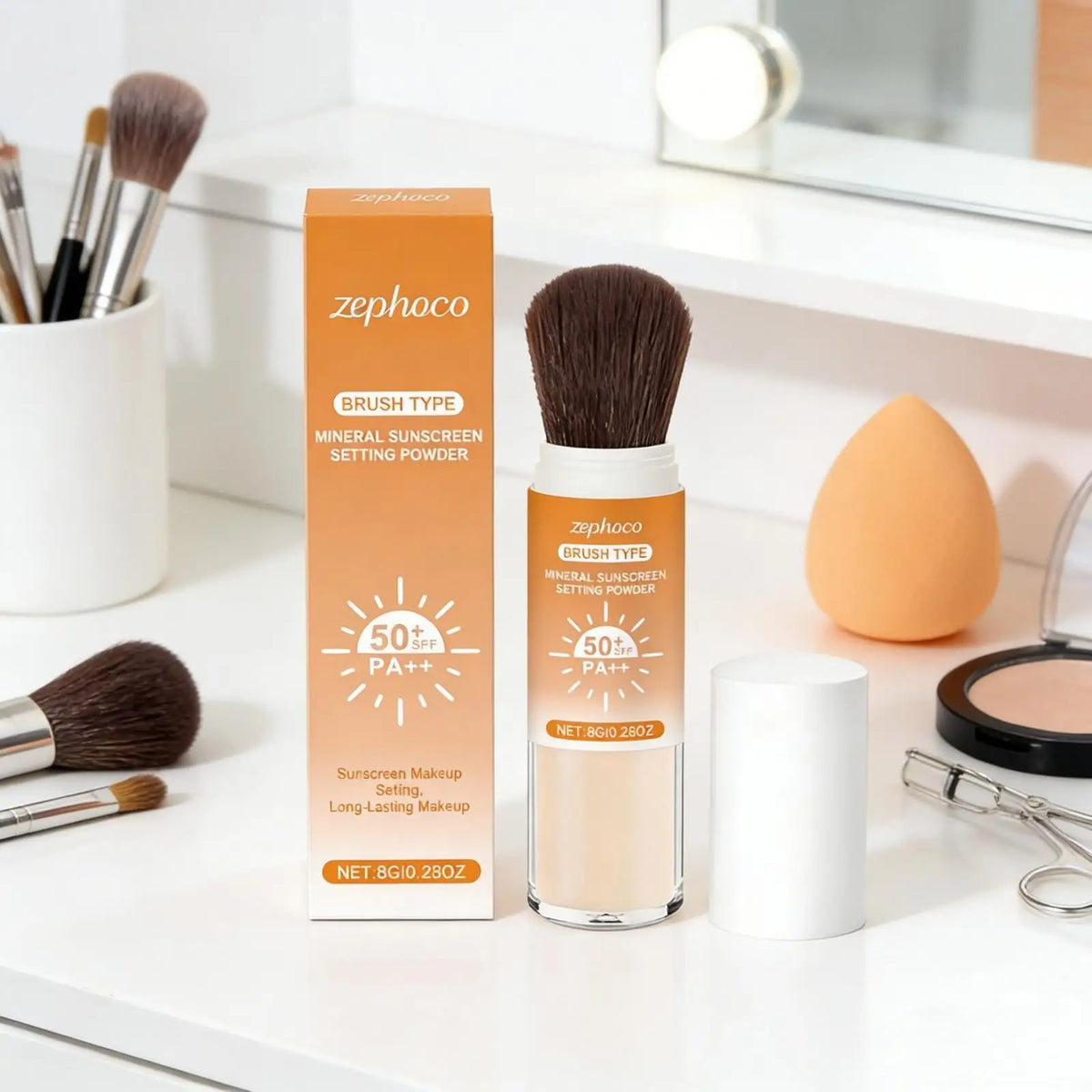 Zephoco SPF 50 Loose Setting Powder – Matte, Oil Control, 8g Setting Powder SPF Qst
