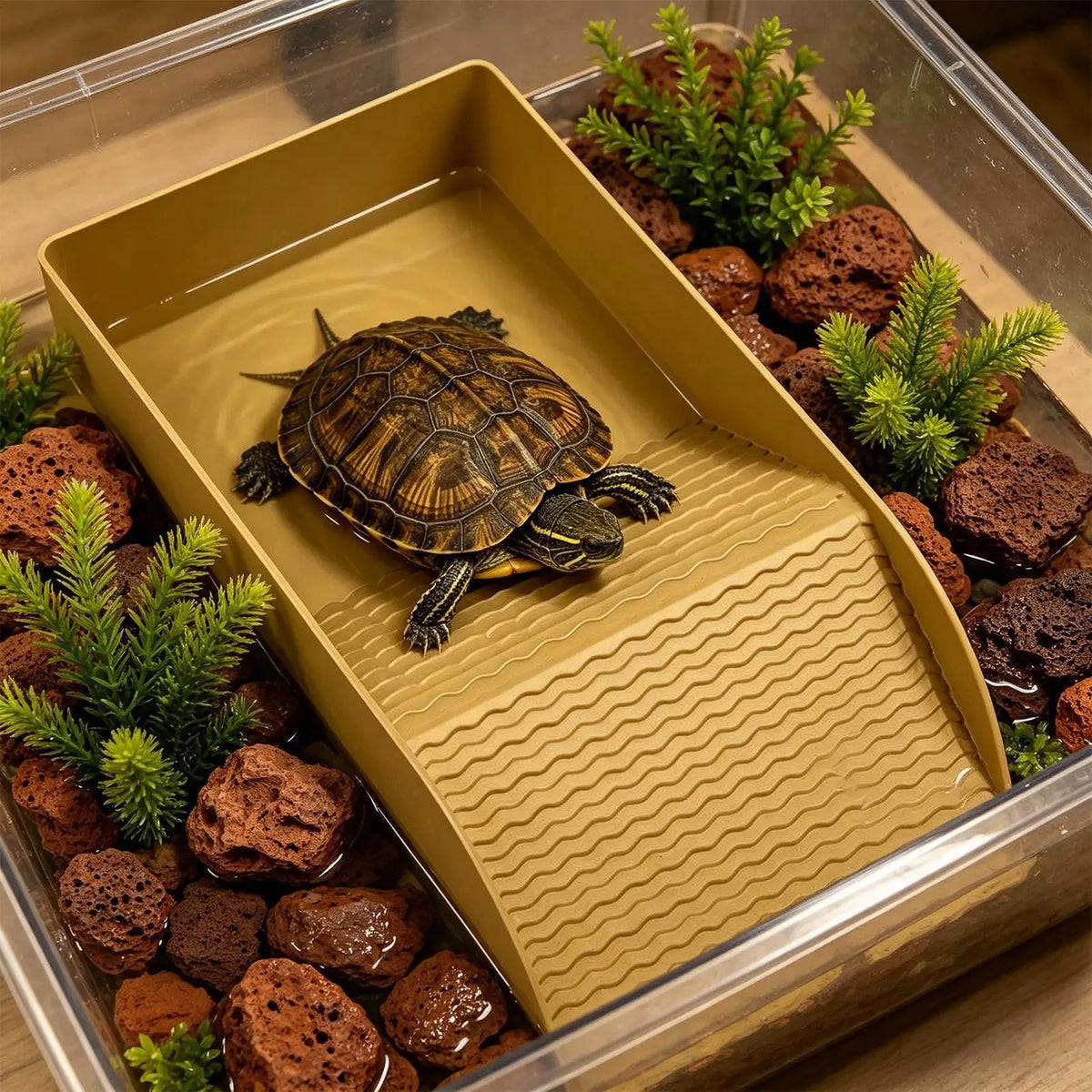 Tortoise Water Bowl & Reptile Bathing Dish with Ramp | Qme Reptile Bathing Dish Qme