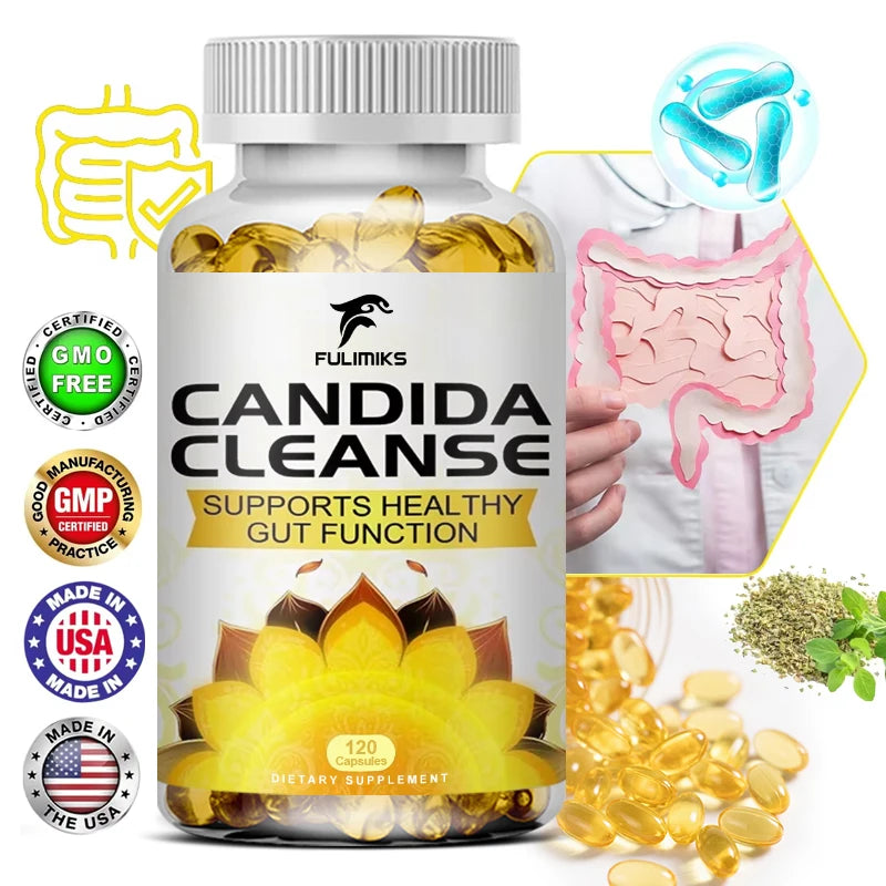 Fulimiks Candida Cleanse – Gut & Intestinal Support, 120 Caps Digestive Supplement Qst